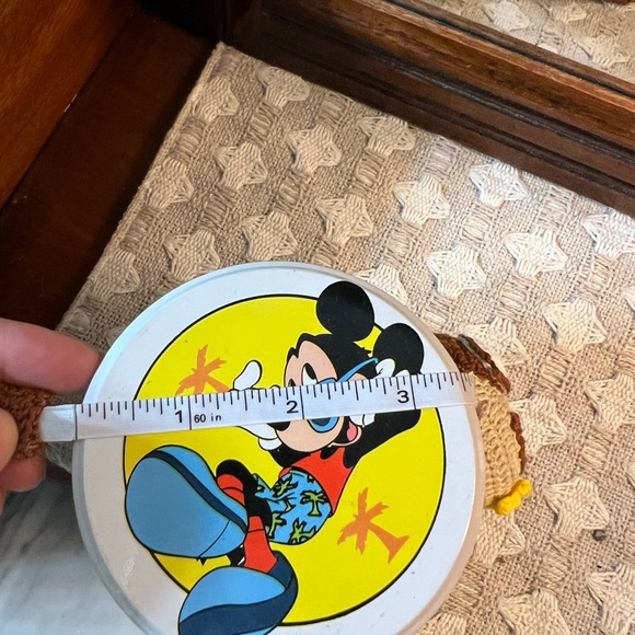 DISNEY Retro Vintage Mickey Mouse Surfer Beach Round Tin with Lid - Picture 6 of 7